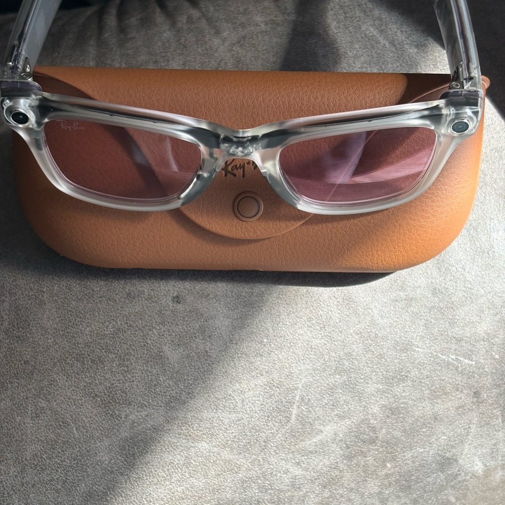 Ray-Ban Meta LIMITED EDITION Transparent Frame Sunglasses with Rose Lenses